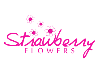 林思源的中文：草莓花朵；英文：Strawberry flowerslogo設(shè)計