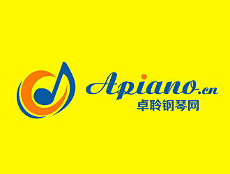 范振飛的卓聆鋼琴網(wǎng)（apiano.cn）logo設(shè)計