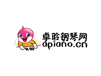 黃安悅的卓聆鋼琴網(wǎng)（apiano.cn）logo設(shè)計