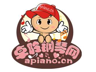 李正東的卓聆鋼琴網(wǎng)（apiano.cn）logo設(shè)計