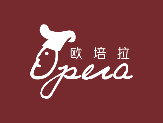 林思源的歐培拉西點咖啡奶茶店logo設(shè)計