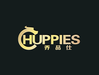 周金進的英文:chuppies 中文：喬品仕logo設(shè)計