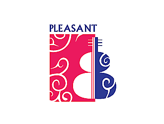 孫紅印的pleasant 吉它 小提琴 樂器 英文字體logo設(shè)計logo設(shè)計