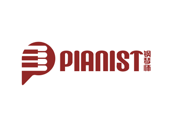 譚家強的PIANIST   鋼琴師logo設計