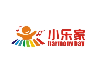 曾翼的小樂家（中文名），harmony bay （英文名）logo設(shè)計