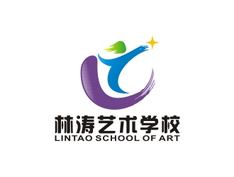 何嘉健的林濤藝術學校logo設計