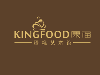 廖燕峰的kingfood  康福 蛋糕藝術(shù)館logo設(shè)計(jì)