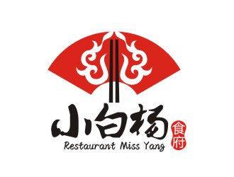 曾翼的Restaurant Miss Yang 小白楊食府logo設(shè)計