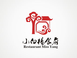 葛曉的Restaurant Miss Yang 小白楊食府logo設(shè)計