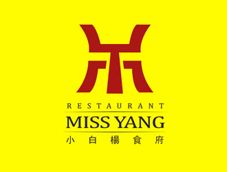 鄭國麟的Restaurant Miss Yang 小白楊食府logo設(shè)計