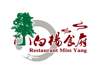 張曉明的Restaurant Miss Yang 小白楊食府logo設計