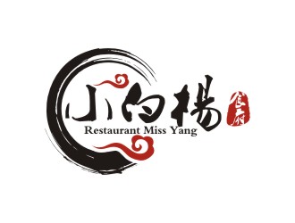 李泉輝的Restaurant Miss Yang 小白楊食府logo設(shè)計