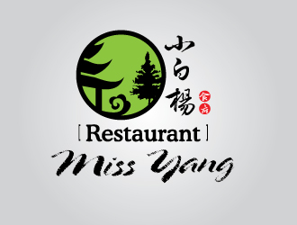 楊劍的Restaurant Miss Yang 小白楊食府logo設(shè)計