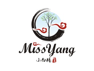 李泉輝的Restaurant Miss Yang 小白楊食府logo設(shè)計