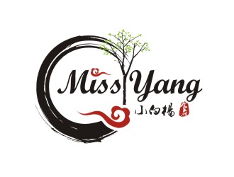 李泉輝的Restaurant Miss Yang 小白楊食府logo設計