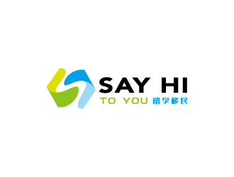 周金進的SAY HI TO YOU 留學移民logo設(shè)計