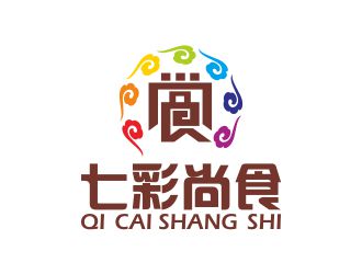 何嘉健的七彩尚食logo設(shè)計(jì)