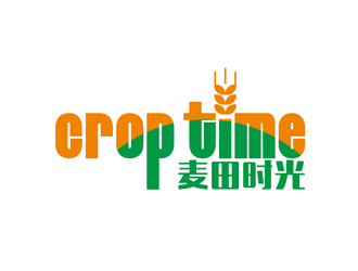 陳今朝的麥田時光 crop time電商文字logo設計logo設計