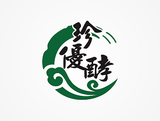 鐘華的珍優(yōu)酵果汁飲料品牌logologo設(shè)計