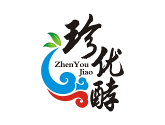 曾翼的珍優(yōu)酵果汁飲料品牌logologo設(shè)計(jì)