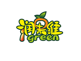 周?chē)?guó)強(qiáng)的中文名稱(chēng)：潤(rùn)果維  /  英文名稱(chēng)：i greenlogo設(shè)計(jì)