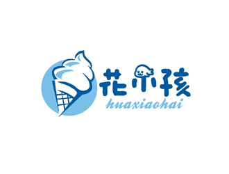 花小孩 甜品店logo設(shè)計(jì)