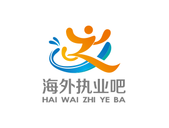 黃安悅的海外執(zhí)業(yè)吧藍色圖形logologo設計