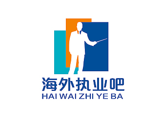 盛銘的海外執(zhí)業(yè)吧藍(lán)色圖形logologo設(shè)計(jì)