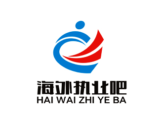 譚家強的海外執(zhí)業(yè)吧藍色圖形logologo設計