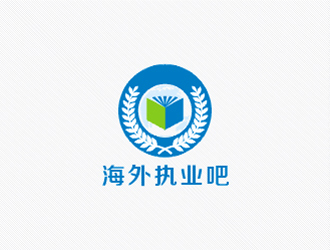 梁俊的海外執(zhí)業(yè)吧藍色圖形logologo設計