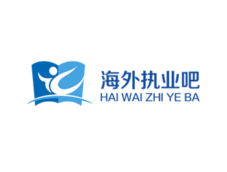 姚烏云的海外執(zhí)業(yè)吧藍色圖形logologo設計