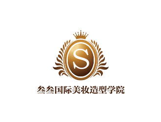 鐘炬的叁叁國際美妝造型學院logo設計