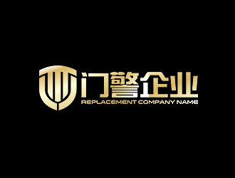 鐘炬的門警盾牌logologo設(shè)計