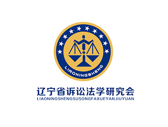 吳曉偉的遼寧省訴訟法學研究會會徽對稱LOGOlogo設計