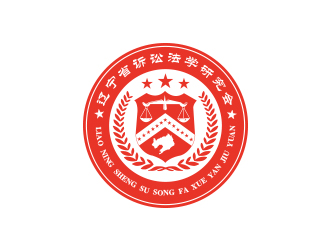 孫金澤的遼寧省訴訟法學研究會會徽對稱LOGOlogo設計