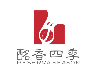 劉彩云的進(jìn)口紅酒代理商logo - 酩香四季logo設(shè)計(jì)