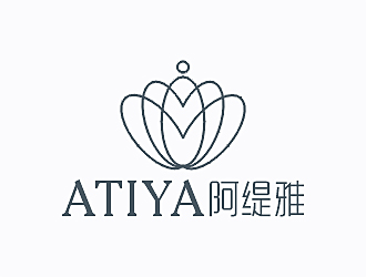 梁俊的阿緹雅Atiya瑜伽館logo設(shè)計