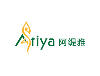 黃安悅的阿緹雅Atiya瑜伽館logo設(shè)計