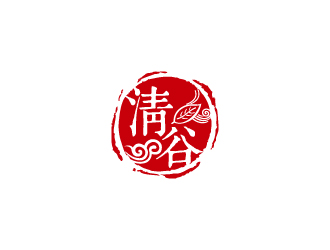 林穎穎的清谷芝麻粉印章字體logo設(shè)計(jì)