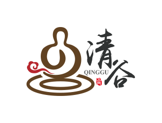 黃安悅的清谷芝麻粉印章字體logo設(shè)計(jì)