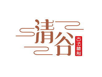 趙鵬的清谷芝麻粉印章字體logo設(shè)計(jì)