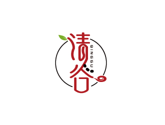 陳智江的清谷芝麻粉印章字體logo設(shè)計(jì)