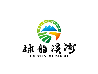 周金進的生態(tài)農(nóng)業(yè)品牌logo 山水元素logo設(shè)計