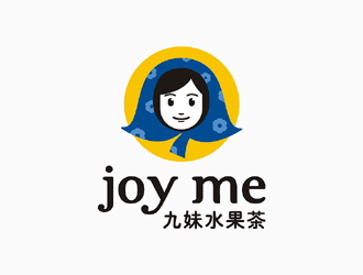 梁俊的九妹水果茶卡通logologo設(shè)計