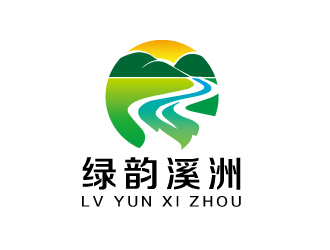 連杰的生態(tài)農(nóng)業(yè)品牌logo 山水元素logo設(shè)計