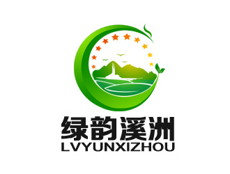 余亮亮的生態(tài)農(nóng)業(yè)品牌logo 山水元素logo設(shè)計