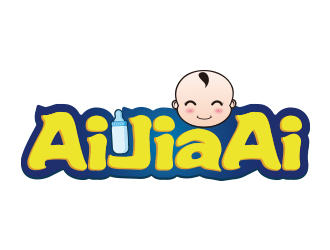 何敏的AiJiaAi 母嬰用品店LOGO設計logo設計