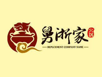 鐘炬的舅浙家特色餐飲logologo設(shè)計(jì)