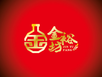 周金進(jìn)的金裕坊白酒商標(biāo)logo設(shè)計(jì)