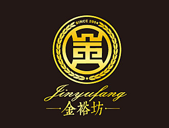 黎明鋒的金裕坊白酒商標logo設(shè)計